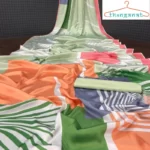 Heavy Devsena Soft Silk Saree | Multicolor | Green Blouse