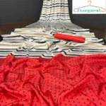 Heavy Devsena Soft Silk Saree | Multicolor | Red Blouse