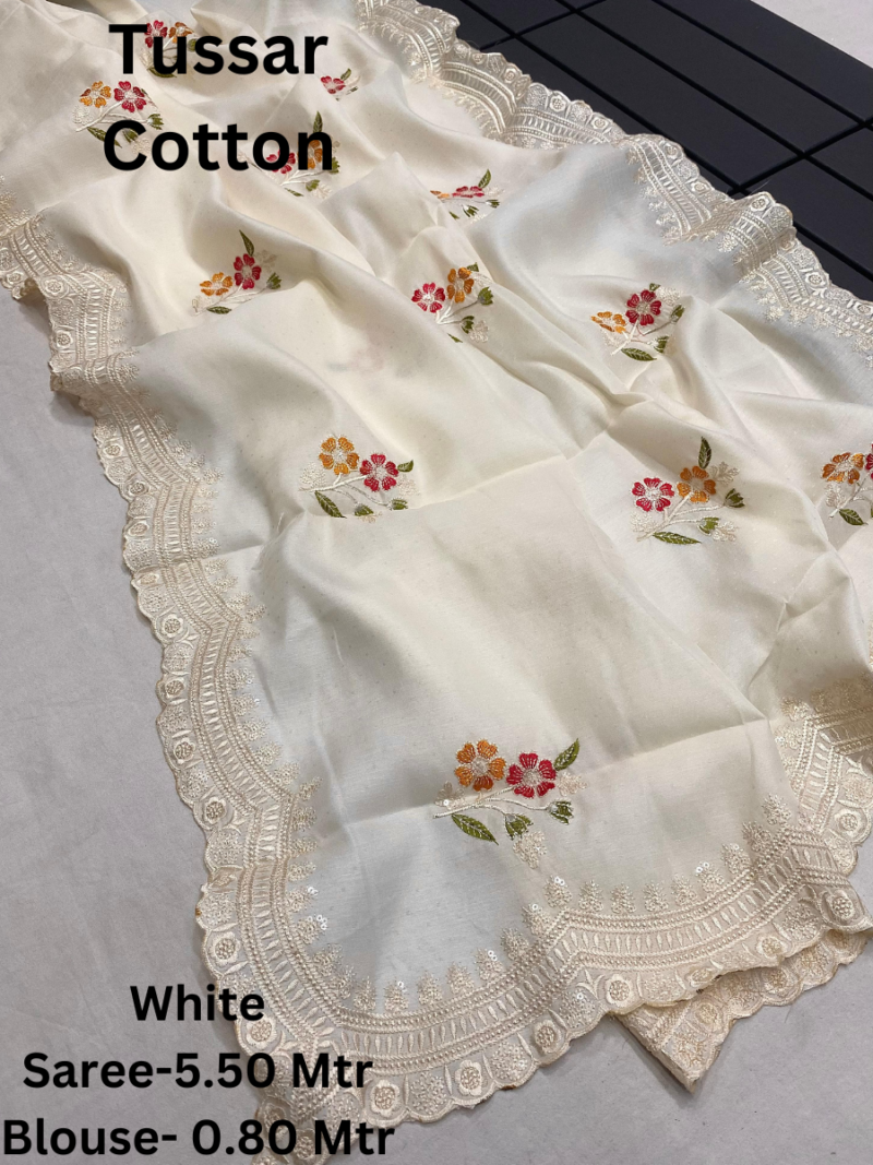 Tussar Cotton Embroidery